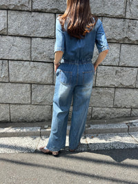 WESTLAND BLUE VERONICA DENIM JUMPSUIT