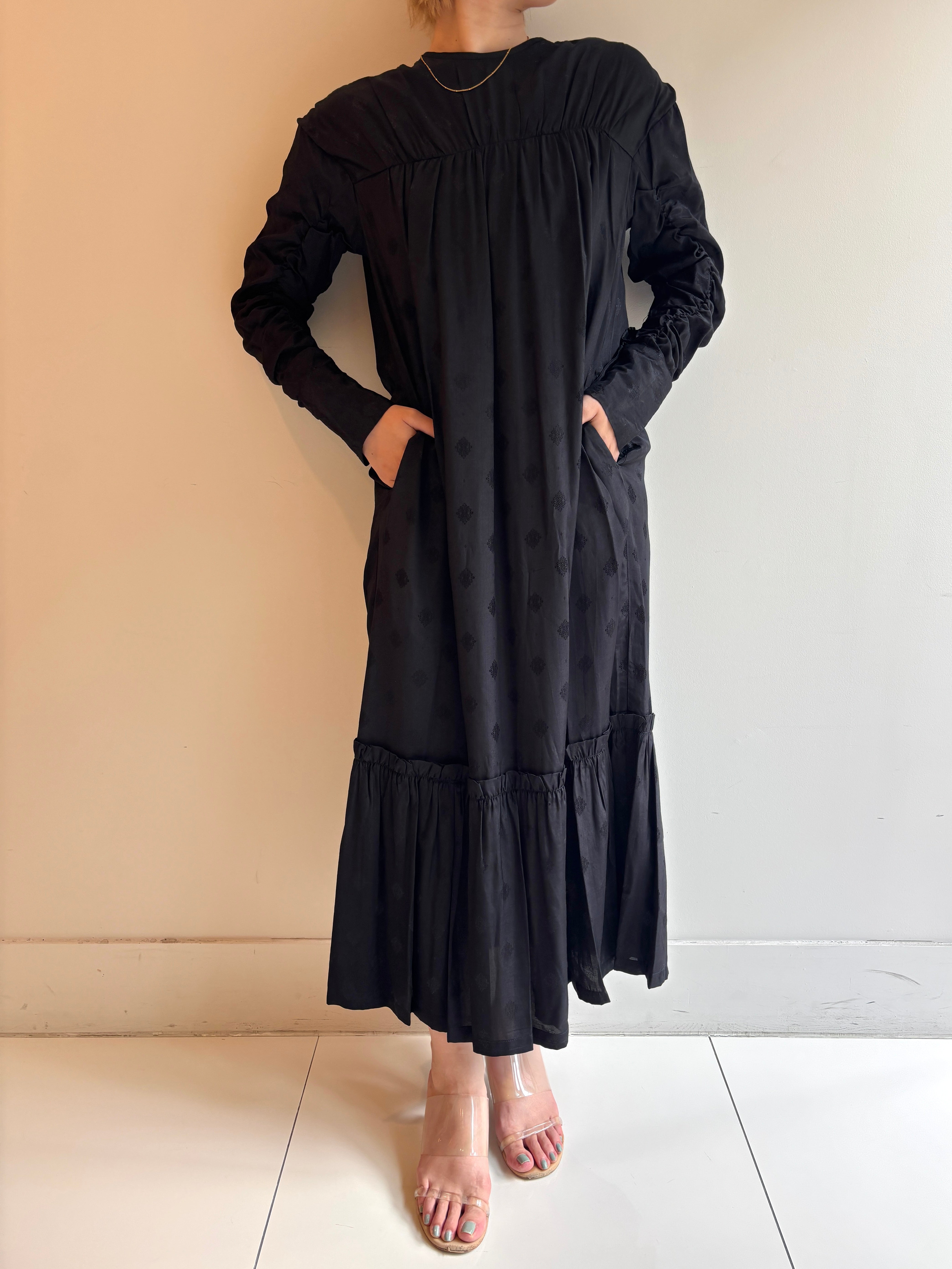 CITY COLOR GATHER DRESS