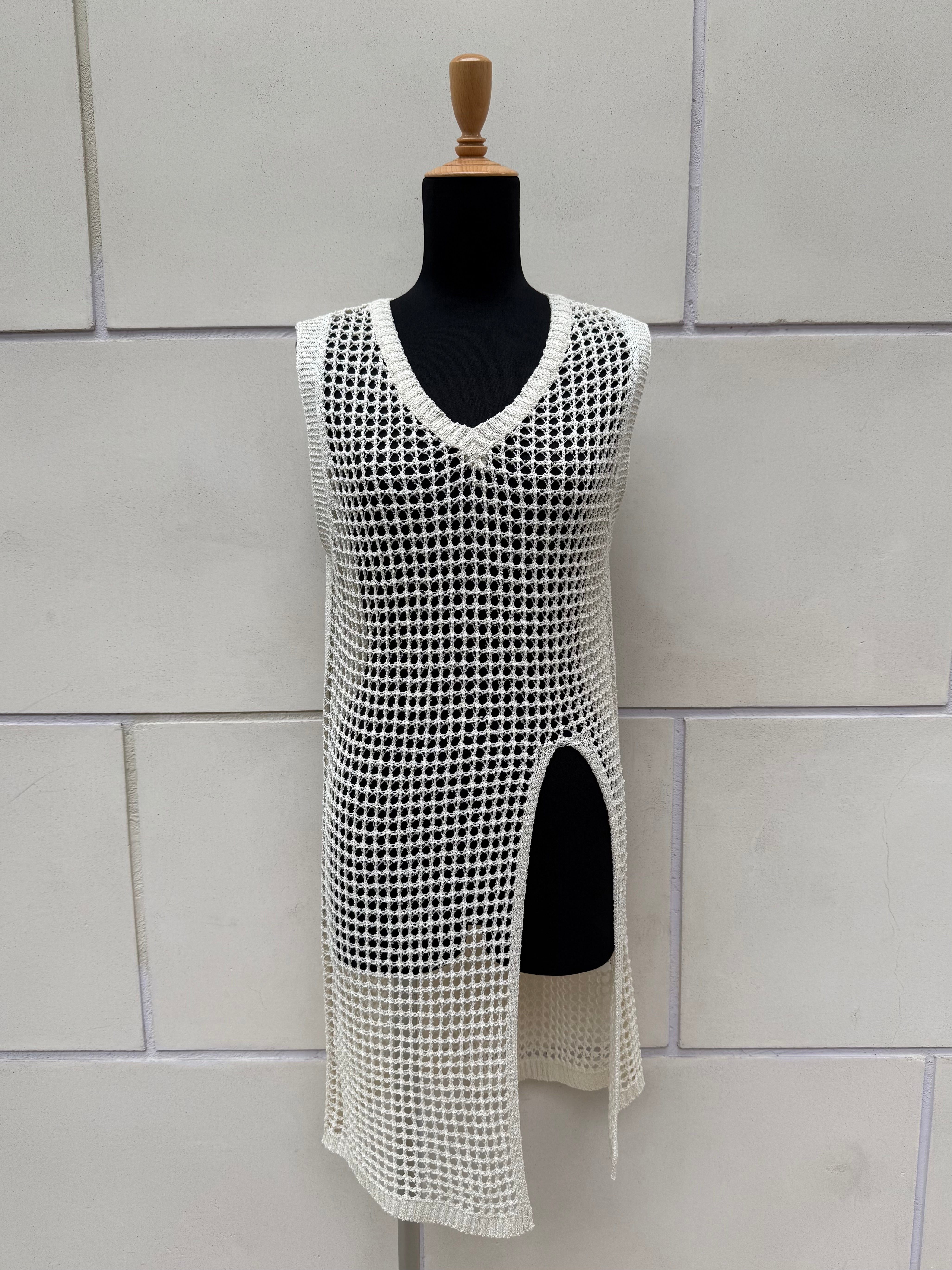 【FLEK】LAYERED MESH VEST ONE-PIECE DRESS