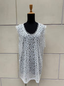 【FLEK】SHEER PATTERN LONG SLEEVELESS