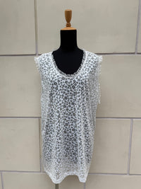 【FLEK】SHEER PATTERN LONG SLEEVELESS