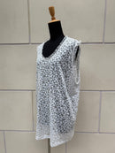 【FLEK】SHEER PATTERN LONG SLEEVELESS