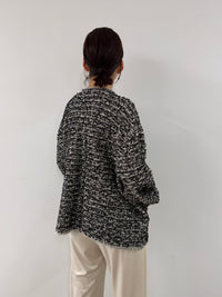 【ARCHIVE STANCE】NO-COLLAR KNIT BIG JACKET