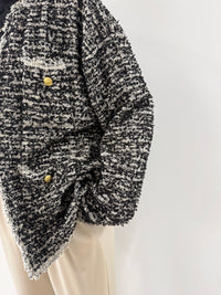【ARCHIVE STANCE】NO-COLLAR KNIT BIG JACKET