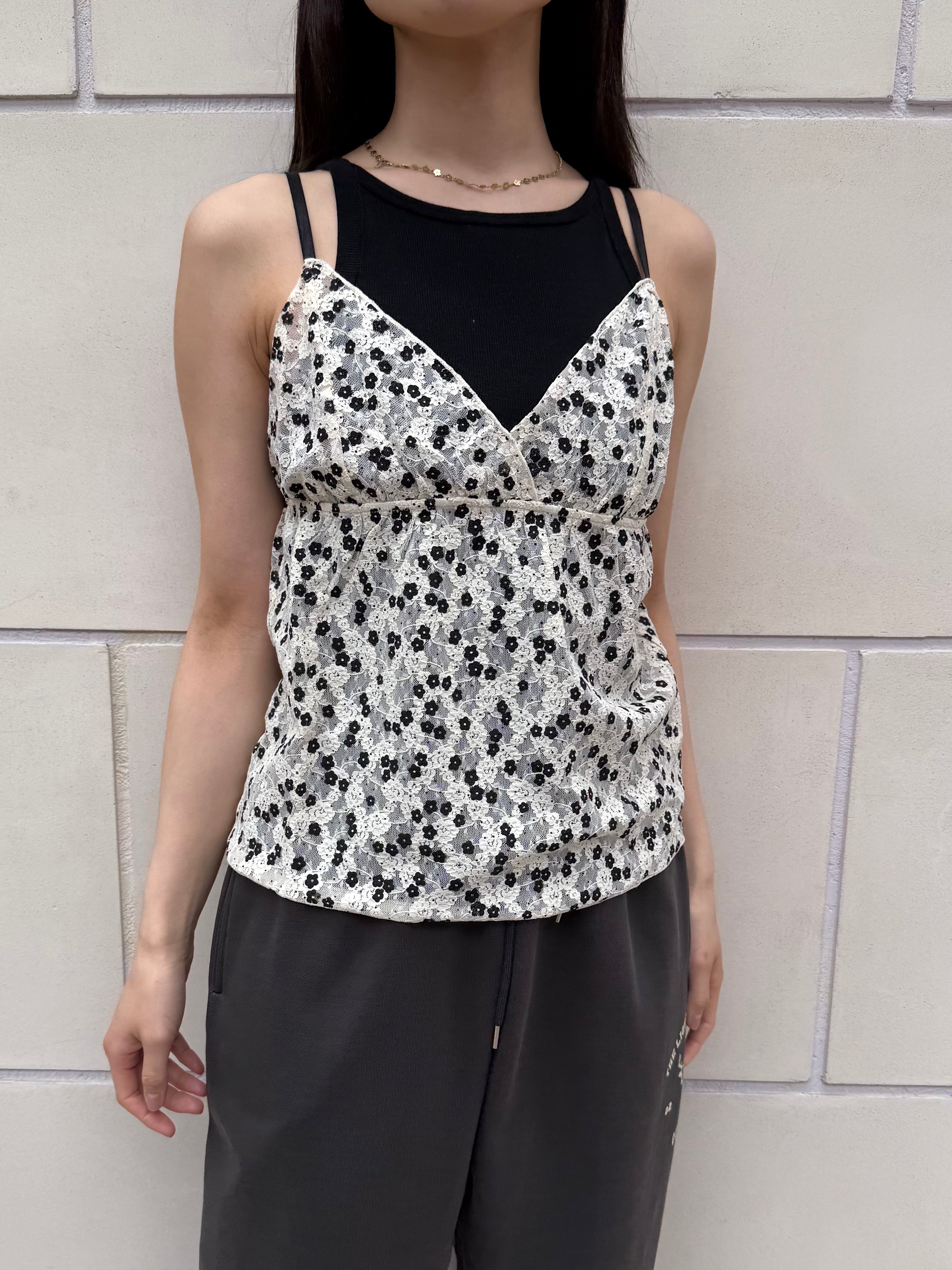 【PROVOKE design boutique】PRINT LACE CAMISOLE