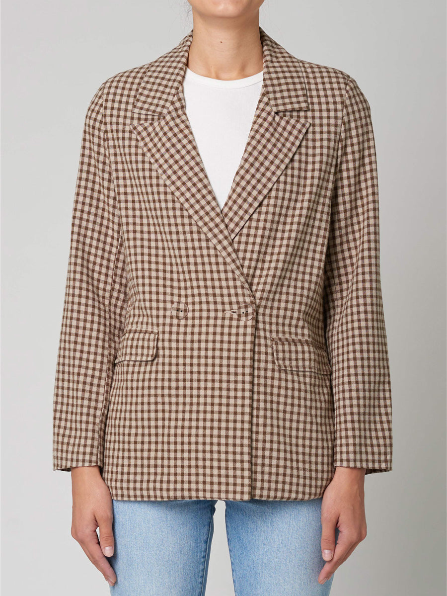 SLOUCH BLAZER GINGHAM