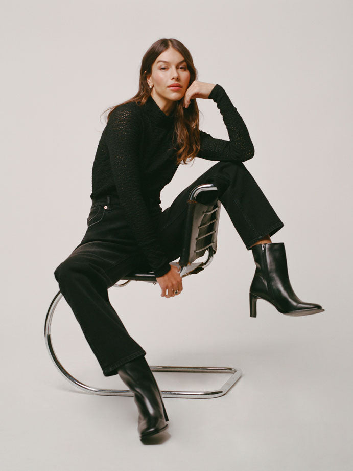 LOULOU STRAIGHT BLACK SAND VINTAGE