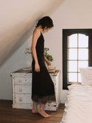 【GREEN BUTTER】SILKY JACQUARD LACE DRESS