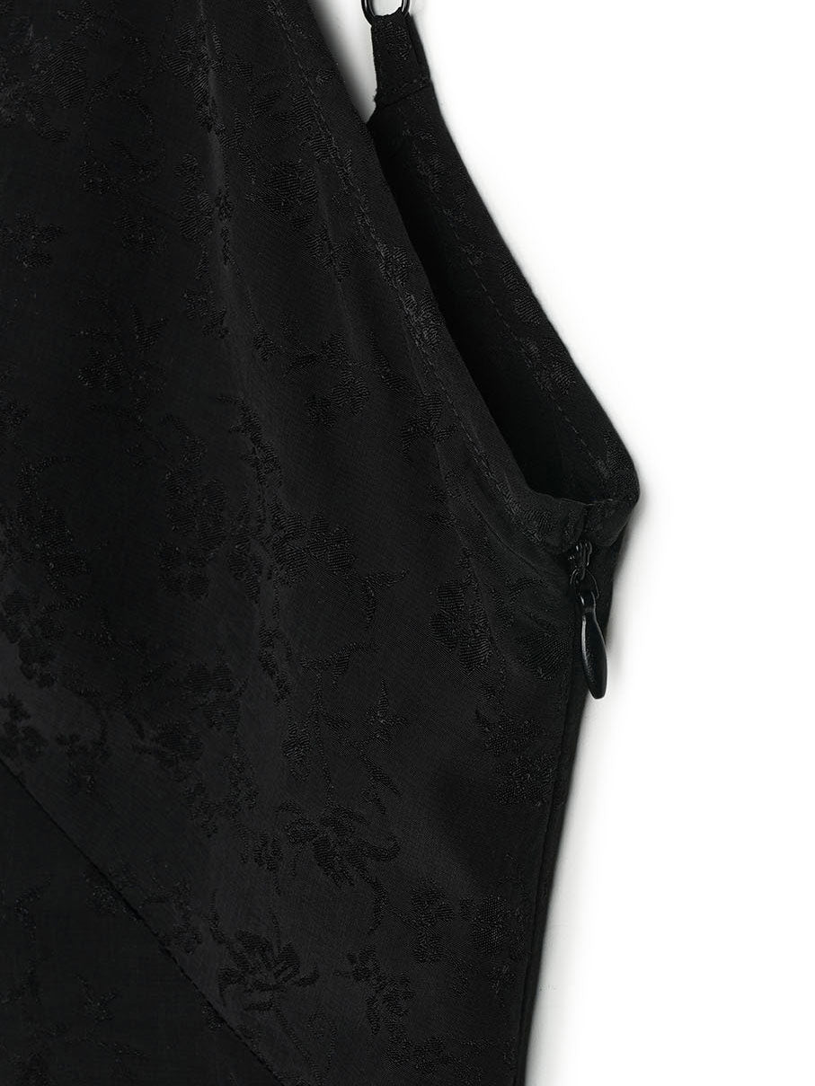 【GREEN BUTTER】SILKY JACQUARD LACE DRESS