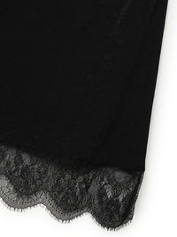 【GREEN BUTTER】SILKY JACQUARD LACE DRESS