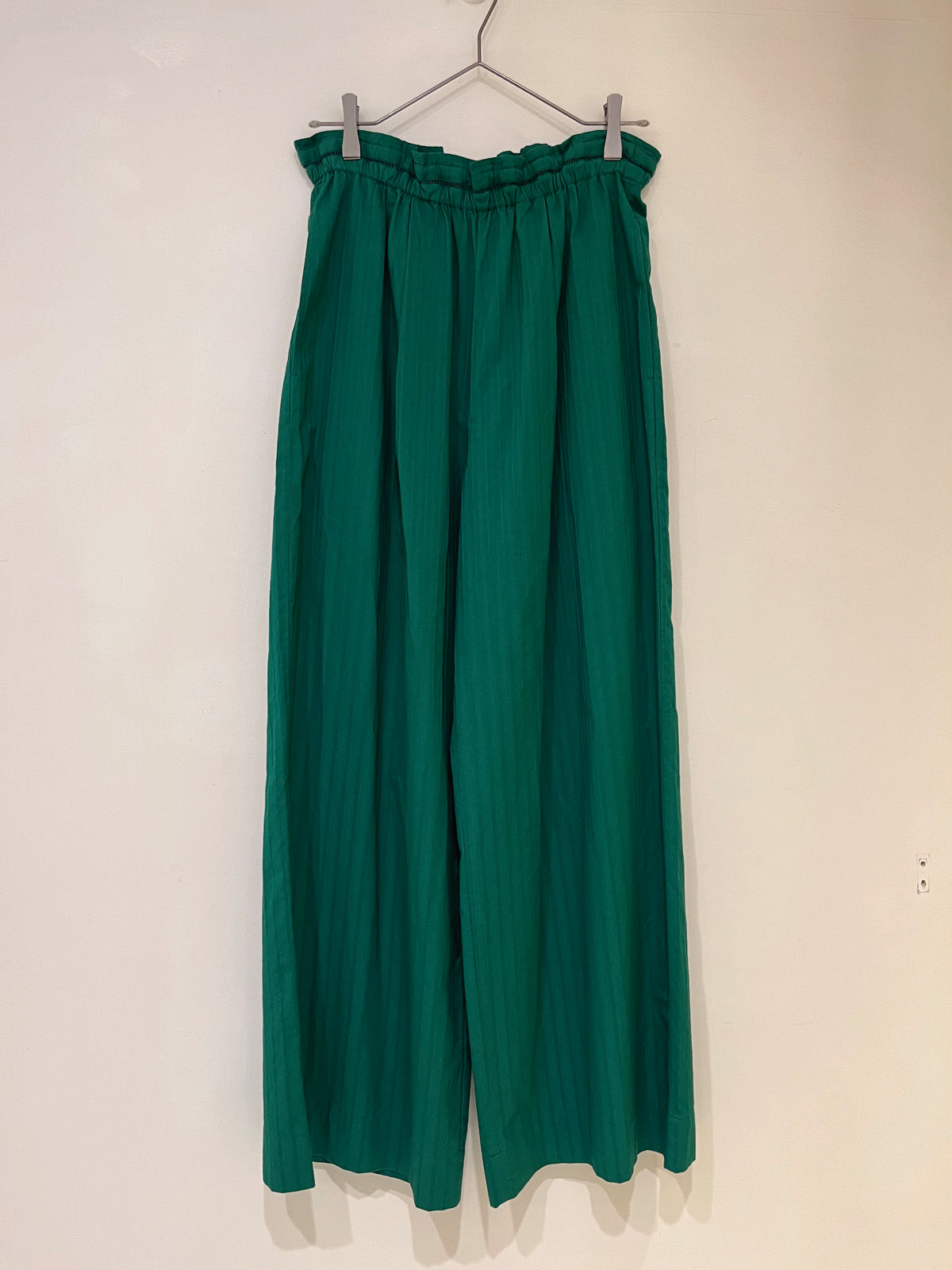 【SARA MALLIKA】COTTON STRIPE JAQUARD LADDER LACE PANTS