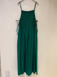 【SARA MALLIKA】COTTON STRIPE JAQUARD SHIRRING DRESS