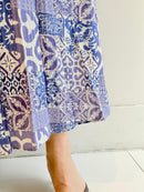 TILE PATTERN SHIRRING DRESS