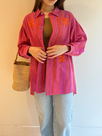 WIDE STRIPE EMB SHIRT