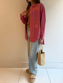 WIDE STRIPE EMB SHIRT