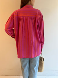 WIDE STRIPE EMB SHIRT