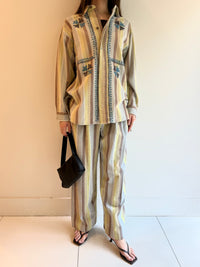 WIDE STRIPE EMB SHIRT