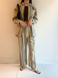 WIDE STRIPE EMB SHIRT
