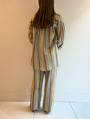 WIDE STRIPE RELAX TUCK PANTS