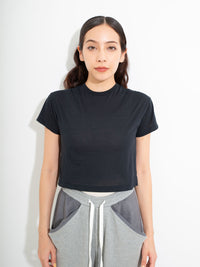 【CAROUSELAMBRA】DOT SS CREW COTTON NYLON