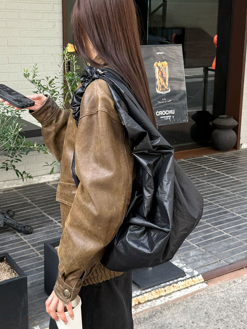 【ACOC】GLOSSY MID TANGLE TWIST BAG
