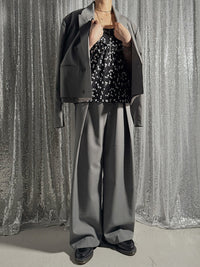 【PROVOKE design boutique】SUSPENDERS TUCK PANTS