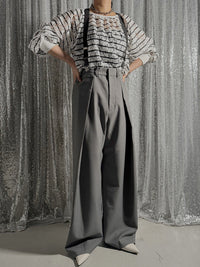 【PROVOKE design boutique】SUSPENDERS TUCK PANTS