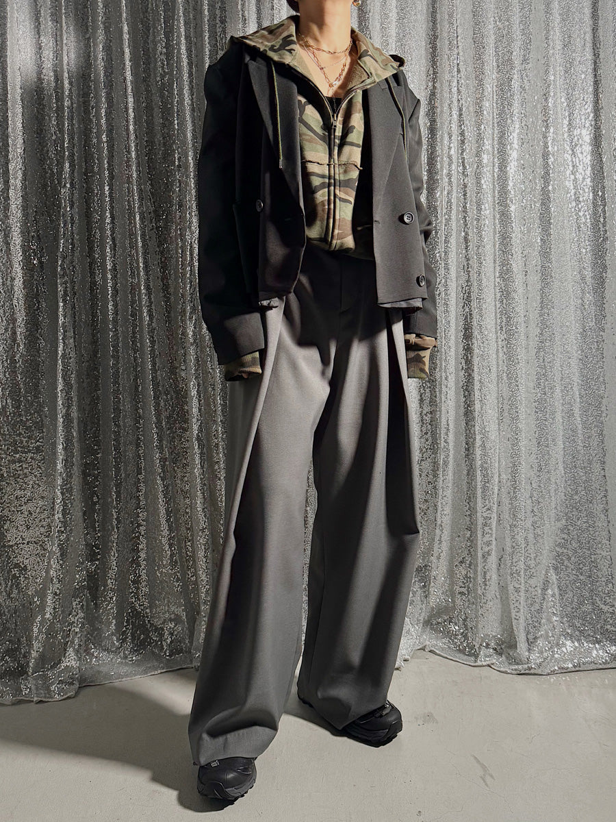 【PROVOKE design boutique】SUSPENDERS TUCK PANTS