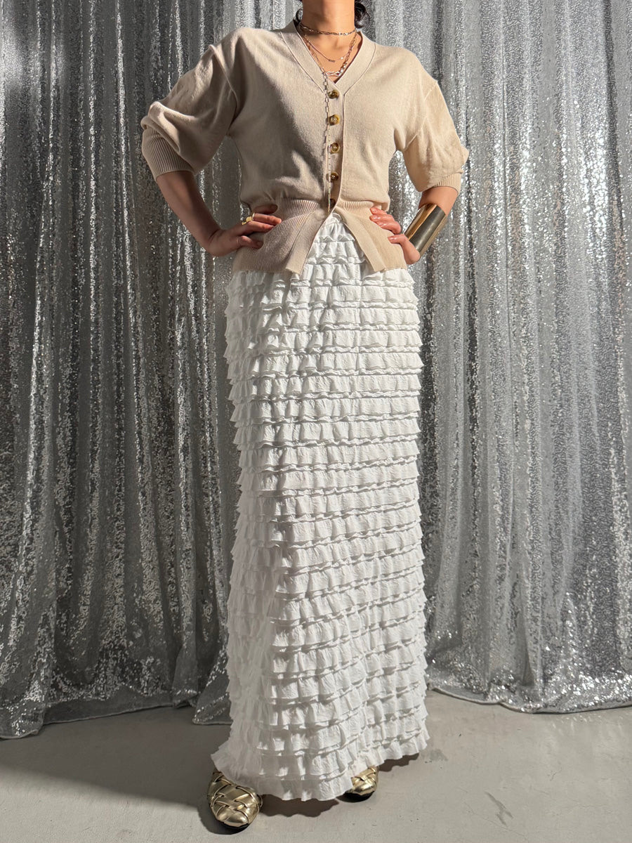 【PROVOKE design boutique】FRILL MAXI SKIRT