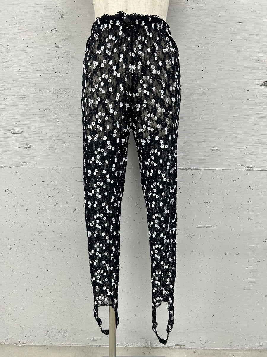 【PROVOKE design boutique】PRINT LACE STIRRUP TIGHT