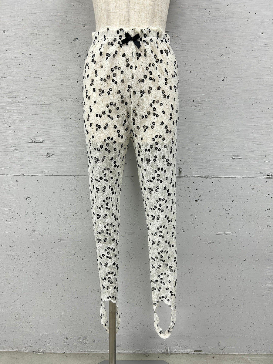 【PROVOKE design boutique】PRINT LACE STIRRUP TIGHT