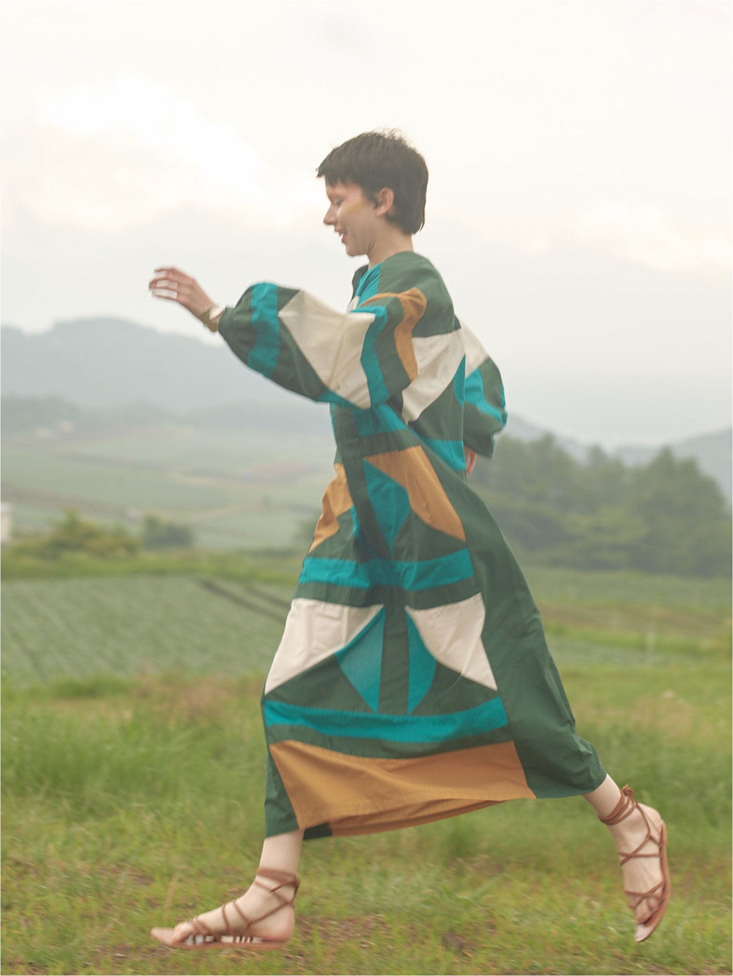 CTN TRIANGLE PATCHWORK DRESS