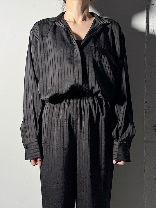 【ARCHIVE STANCE】SATIN STRIPE DOLMAN S SHIRT