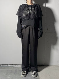 【ARCHIVE STANCES】SATIN STRIPE EASY PANTS