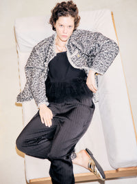 【ARCHIVE STANCES】SATIN STRIPE EASY PANTS