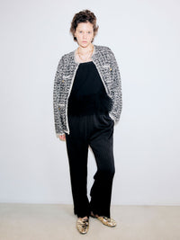 【ARCHIVE STANCES】SATIN STRIPE EASY PANTS