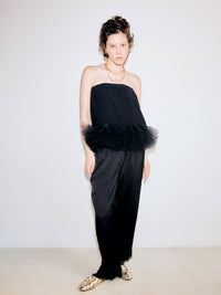 【ARCHIVE STANCES】SATIN STRIPE EASY PANTS