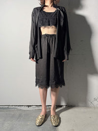 【ARCHIVE STANCES】SATIN STRIPE DOLMAN S SHIRT