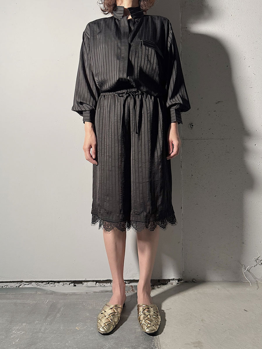 【ARCHIVE STANCES】SATIN STRIPE DOLMAN S SHIRT