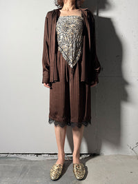 【ARCHIVE STANCES】SATIN STRIPE DOLMAN S SHIRT