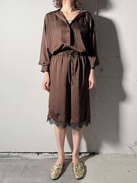 【ARCHIVE STANCES】SATIN STRIPE DOLMAN S SHIRT