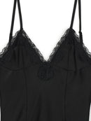 【GREEN BUTTER】SILKY LACE SLIP MINI DRESS