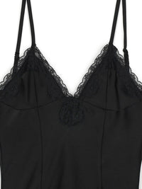 【GREEN BUTTER】SILKY LACE SLIP MINI DRESS