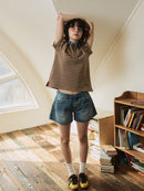 【GREEN BUTTER】STRIPE POLO TEE