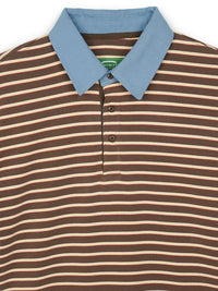 【GREEN BUTTER】STRIPE POLO TEE