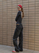 【GREEN BUTTER】THREE-QUARTER SLEEVE TEE