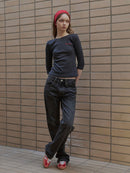 【GREEN BUTTER】THREE-QUARTER SLEEVE TEE