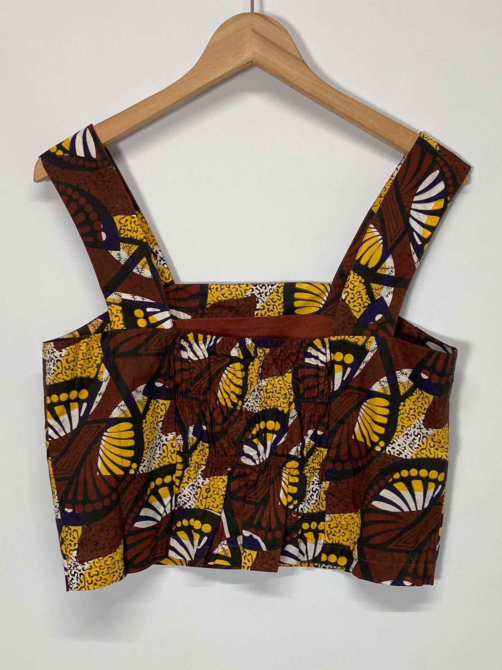 AFRICAN PRT  BUSTIER TOP